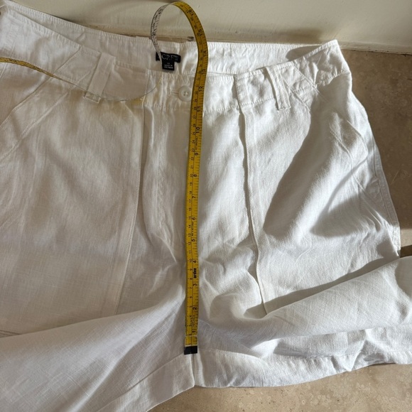 J Crew White Seaside Utility Cargo Pant Linen Blend Womens Size 14 Beach Casual - Picture 9 of 16